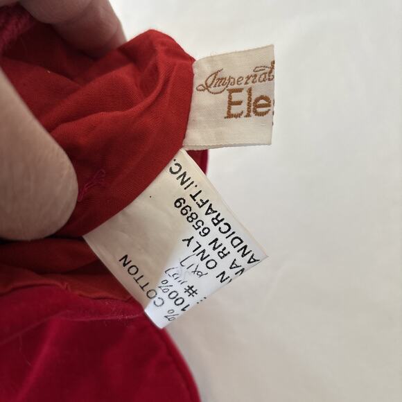 2 Imperial Elegance Vintage Needlepoint Christmas Stockings Angels Velvet - Picture 5 of 12